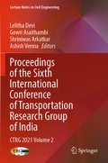 Cover: Proceedings of the Sixth International Conference of Transportation Research Group of India - Springer