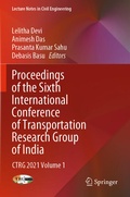 Cover: Proceedings of the Sixth International Conference of Transportation Research Group of India - Springer