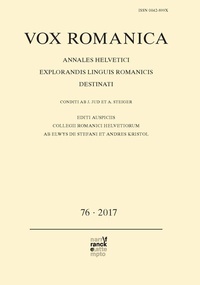 Abbildung von: Vox Romanica 76 (2017) - Narr Francke Attempto