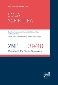 Abbildung von: ZNT - Zeitschrift für Neues Testament 20. Jahrgang (2017), Heft 39/40 - Narr Francke Attempto