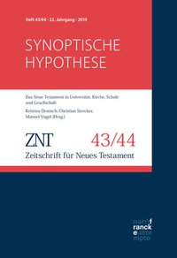 Abbildung von: ZNT - Zeitschrift für Neues Testament 22. Jahrgang (2019), Heft 43/44 - Narr Francke Attempto