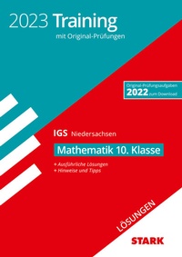 Abbildung von: STARK Lösungen zu Original-Prüfungen und Training Abschlussprüfung IGS 2023 - Mathematik 10. Klasse - Niedersachsen - Stark Verlag