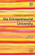 Cover: A Research Agenda for the Entrepreneurial University - Edward Elgar Publishing