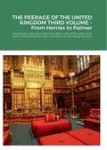 Cover: THE PEERAGE OF THE UNITED KINGDOM THIRD VOLUME - From Herries to Palmer - Lulu.com