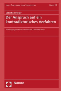 Abbildung von: Der Anspruch auf ein kontradiktorisches Verfahren - Nomos