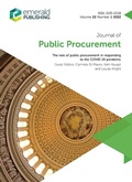 Cover: Role of Public Procurement in Responding to the COVID-19 Pandemic - Emerald Publishing Limited