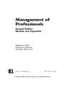 Cover: Management Of Professionals, Revised And Expanded - CRC Press