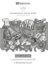 Abbildung von: Tamil (in tamil script) - Alemannisch mid de Artikl, visual dictionary, BW - Babadada