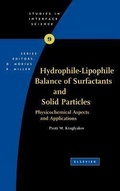 Cover: Hydrophile - Lipophile Balance of Surfactants and Solid Particles: Volume 9 - Elsevier