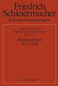 Cover: Briefwechsel 1817-1818 - De Gruyter