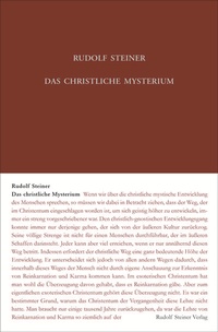 Abbildung von: Das christliche Mysterium - Rudolf Steiner Verlag