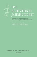 Cover: Das achtzehnte Jahrhundert - Wallstein