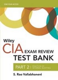 Abbildung von: Wiley CIA 2023 Test Bank Part 2: Practice of Internal Auditing (1-year access) - Wiley