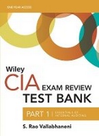 Abbildung von: Wiley CIA 2023 Test Bank Part 1: Essentials of Internal Auditing (1-year access) - Wiley