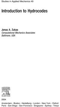 Enlarge image Cover: Introduction to Hydrocodes - Elsevier