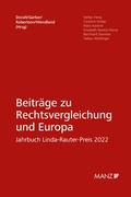 Cover: Beitr&auml;ge zu Rechtsvergleichung und Europa Jahrbuch Linda-Rauter-Preis 2022 - Manz