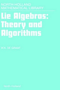 Abbildung von: Lie Algebras: Theory and Algorithms: Volume 56 - North-Holland