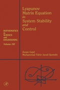 Cover: Lyapunov Matrix Equation in System Stability and Control - Academic Press
