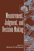 Cover: Measurement, Judgment, and Decision Making - Academic Press