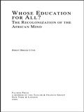 Cover: Whose Education For All? - Routledge
