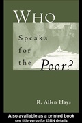 Cover: Who Speaks for the Poor - Routledge