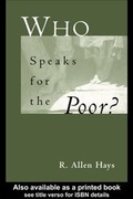 Cover: Who Speaks for the Poor - Routledge