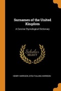 Cover: Surnames of the United Kingdom - Franklin Classics Trade Press
