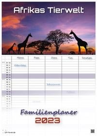 Abbildung von: Afrikas Tierwelt - Der Tierkalender - 2023 - Kalender DIN A3 - (Familienplaner) - GP-Fever.de