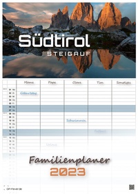 Abbildung von: Südtirol - eine Reise durch bezaubernde Landschaften - 2023 - Kalender DIN A3 - (Familienplaner) - GP-Fever.de