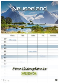 Abbildung von: Neuseeland - Das Land der langen weißen Wolke - 2023 - Kalender DIN A3 - (Familienplaner) - GP-Fever.de