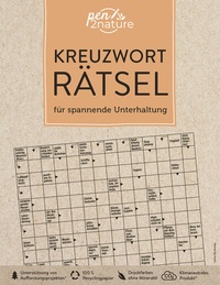 Abbildung von: Kreuzworträtsel für spannende Unterhaltung. Nachhaltiges Rätselbuch in Farbe - pen2nature