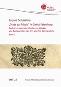 Cover: "Texte zur Music" in Sankt Petersburg - ortus musikverlag