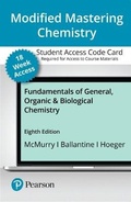 Cover: Modified Mastering Chemistry with Pearson Etext -- Access Card -- For Fundamentals of General, Organic & Biological Chemistry (18-Weeks) - Pearson