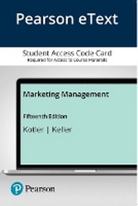 Abbildung von: Pearson Etext Marketing Management -- Access Card - Pearson