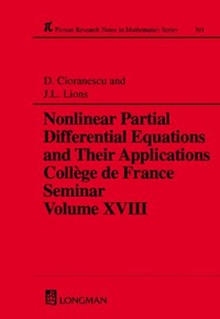 Enlarge image Cover: Nonlinear Partial Differential Equations and Their Applications - CRC Press