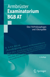 Abbildung von: Examinatorium BGB AT - Springer