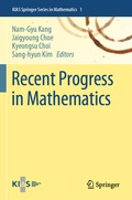 Cover: Recent Progress in Mathematics - Springer