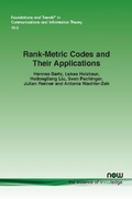 Cover: Rank-Metric Codes and Their Applications - now publishers Inc