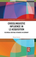 Cover: Crosslinguistic Influence in L3 Acquisition - Routledge