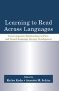 Cover: Learning to Read Across Languages - Routledge