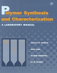 Enlarge image Cover: Polymer Synthesis and Characterization - Academic Press