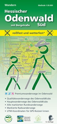 Abbildung von: Wandern, Hessischer Odenwald Süd mit Bergstraße - MeKi Landkarten