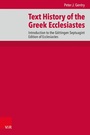 Cover: Text History of the Greek Ecclesiastes - Vandenhoeck & Ruprecht