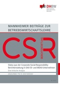 Cover: Status quo der Corporate-Social-Responsibility-Berichterstattung in DAX-30- und MDAX-Unternehmen - BoD - Books on Demand