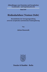 Abbildung von: Risikodarlehen (Venture Debt). - Duncker & Humblot