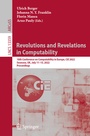 Cover: Revolutions and Revelations in Computability - Springer