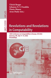 Enlarge image Cover: Revolutions and Revelations in Computability - Springer