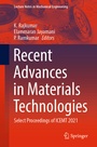Cover: Recent Advances in Materials Technologies - Springer