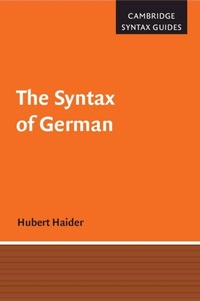 Enlarge image Cover: The Syntax of German - Cambridge University Press