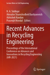 Enlarge image Cover: Recent Advances in Recycling Engineering - Springer